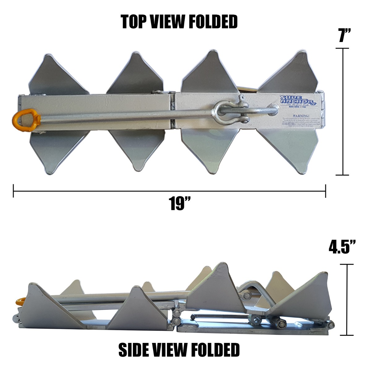 Smart Marine Folding Box Anchor - 25 Lb Galvanized, Slide Cube Design
