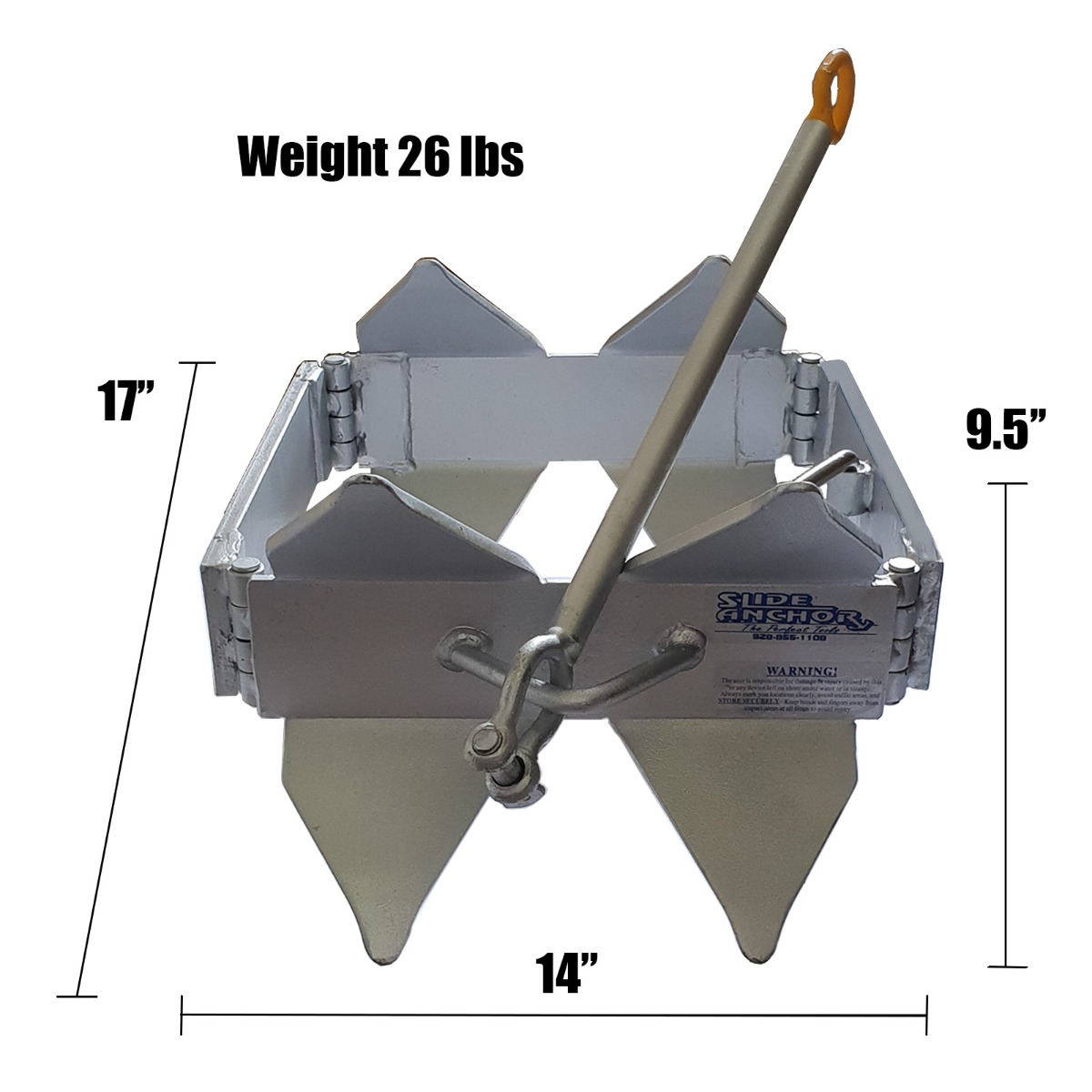 Slide Anchor box anchor 12.25kg - suits boats 32-40foot (9.7-12.1M) large - Image 4